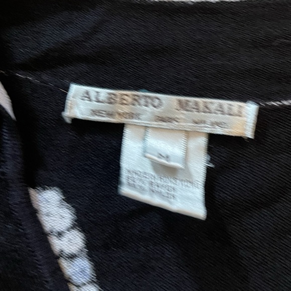 ALBERTO MAKALI Chic Black Beaded Handbag Top - Picture 2 of 4